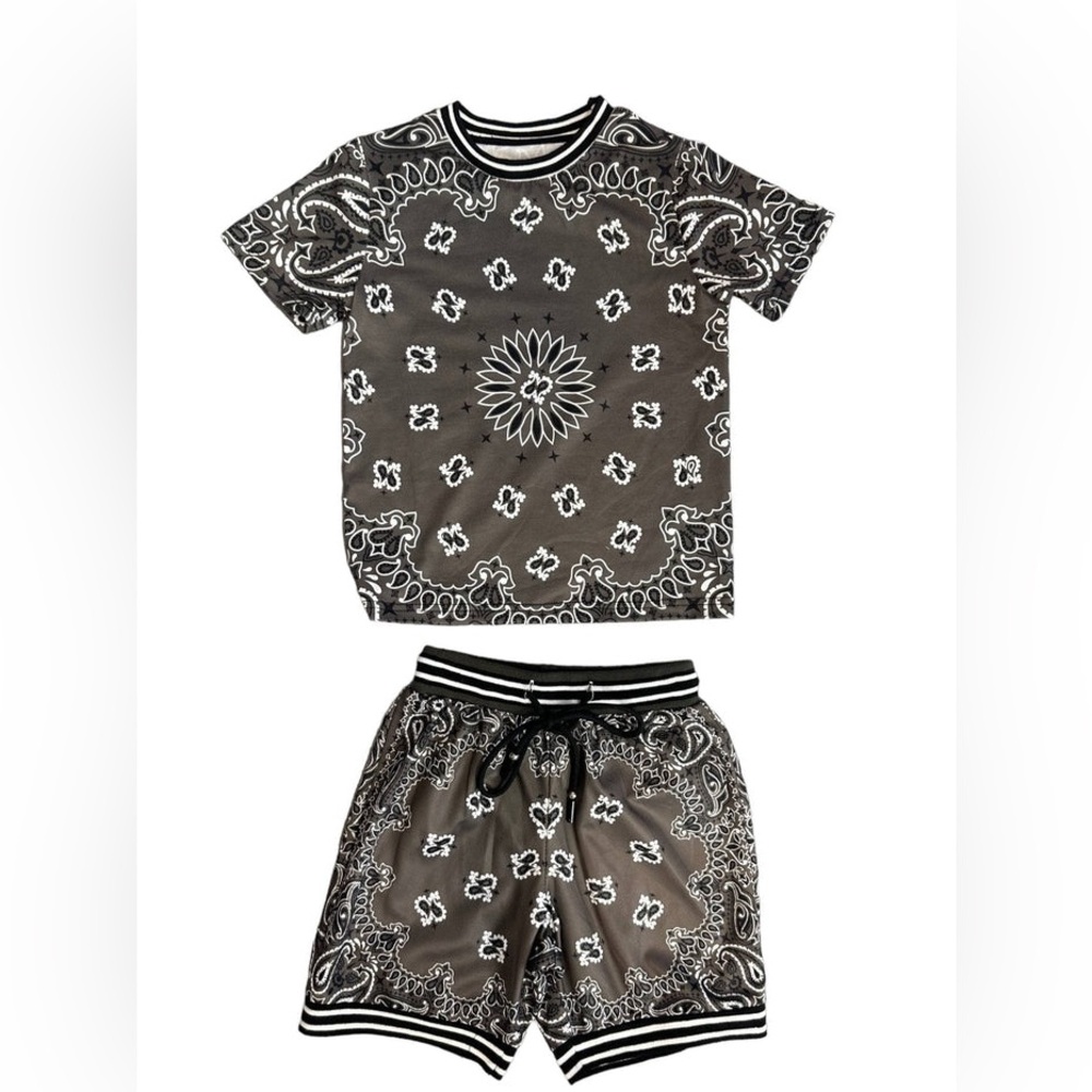 LOLA & THE BOY 🩶 BOYS BANDANA SET Sz 10 🩶 sold out - Picture 3 of 11